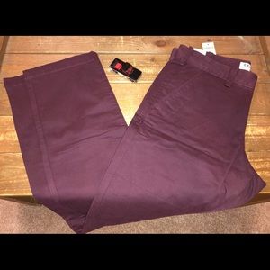 Express Finn slim fit burgundy 29x30